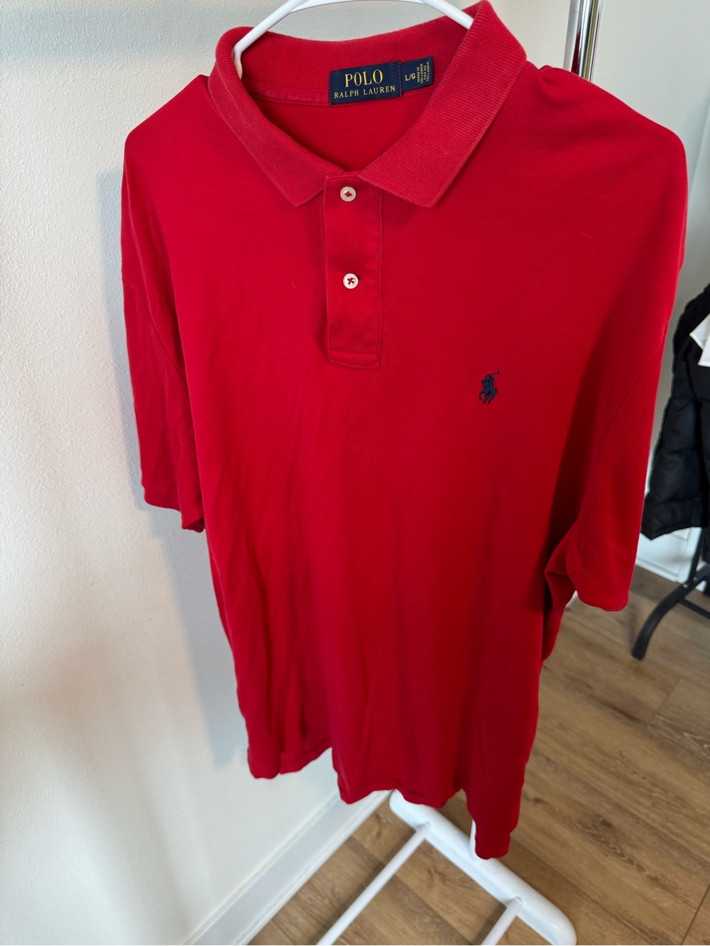 Polo Ralph Lauren Men's Size Large Red Cotton Polo Shirt